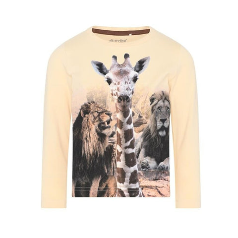 Safari Print Tee: Biscotti