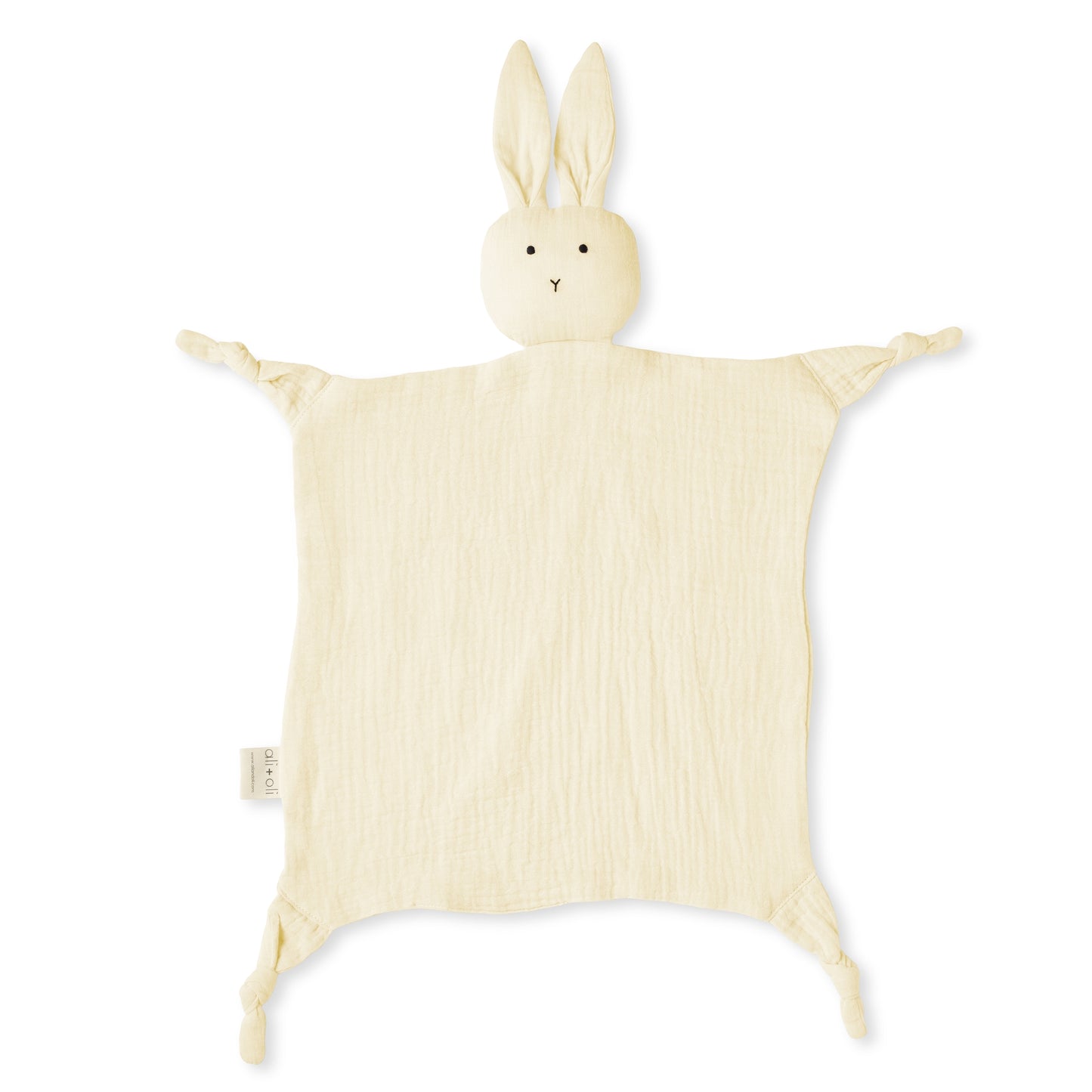 Cuddle Security Blanket Soft Muslin Cotton: Natural Bunny