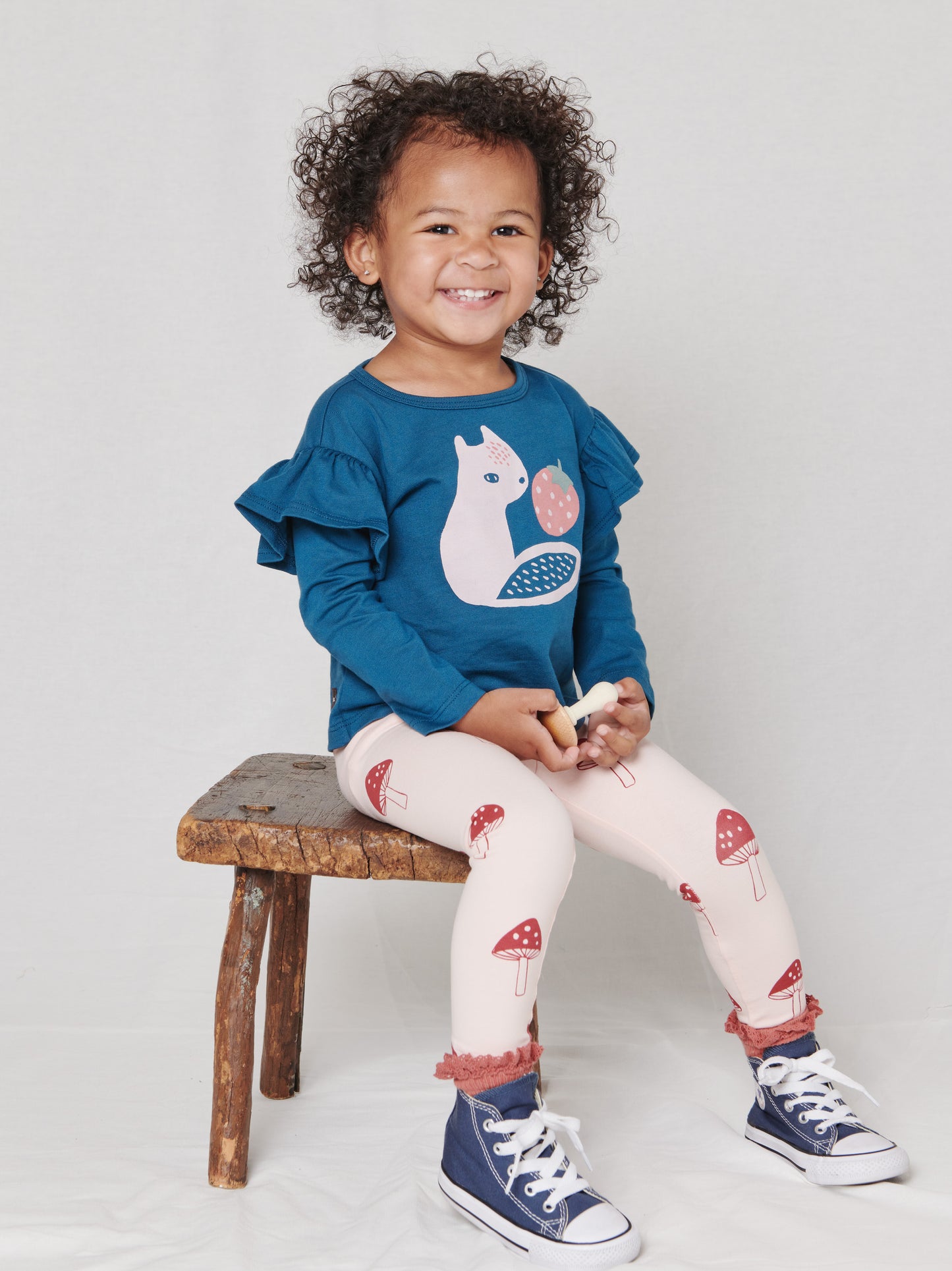 Ekorre Baby Ruffle Tee: Ink