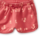 Printed Track Shorts: Cherry Toss in Tonal Pink