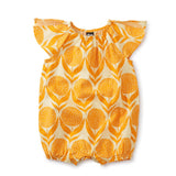 Flutter Slve Shortie Romper: Marigold