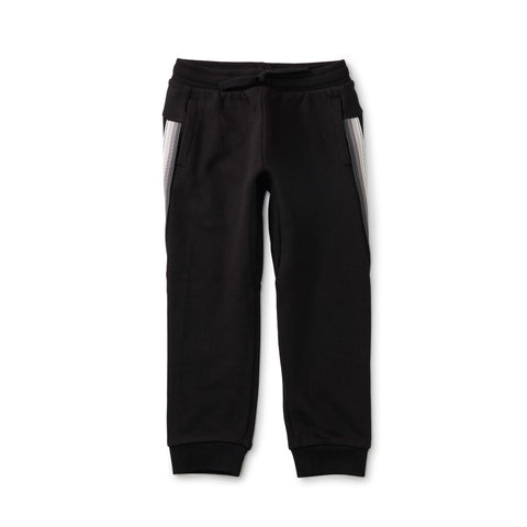 Stripe-Out Joggers: Jet Black