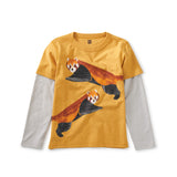 PEANUT: Red Panda Layered Graphic Tee