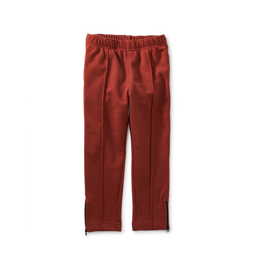 Zip Ankle Pants: DARK MAPLE