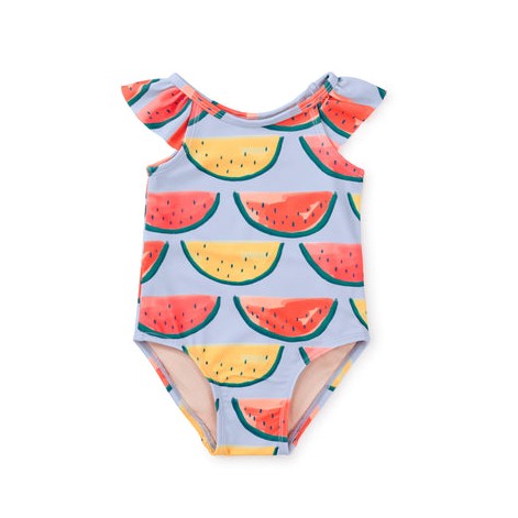 One-Piece Baby Swimsuit: Painted Watermelons