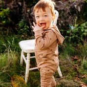 Acorns Hooded Romper- Jersey