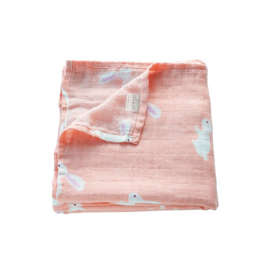Muslin Swaddle Blanket (Bunny)