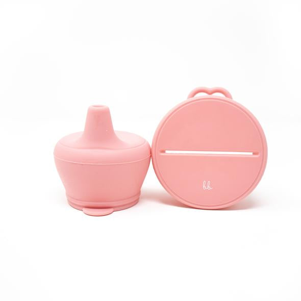 Silicone Snack & Sippy Lids - Dusty Rose