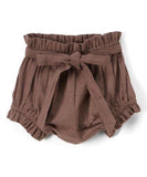 Brown Pleated Waist Baby Bloomer