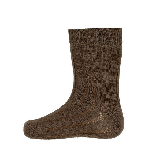 Lace Top Socks: Cocoa Brown