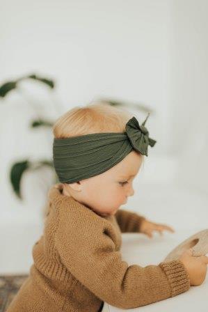 Cable Knit Knot: Army Green