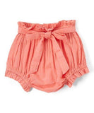 Coral Pleated Waist Baby Bloomer