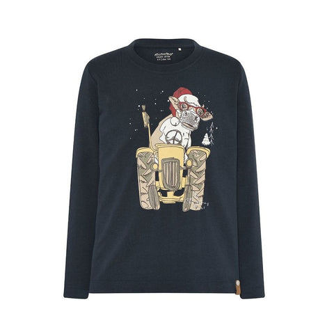 Santa Cow L/S T-Shirt: Collegiate Blue