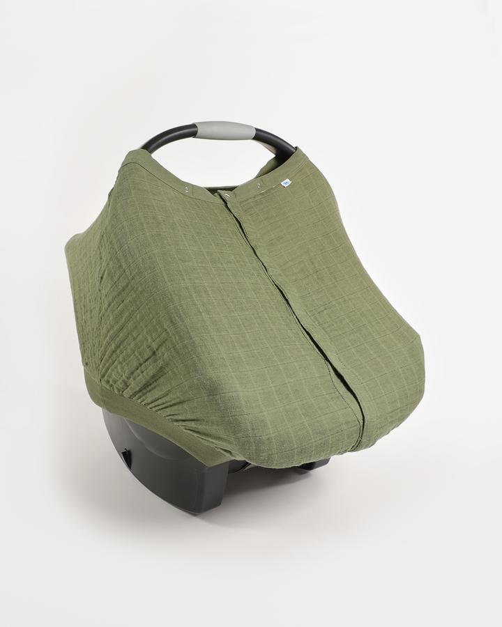 Muslin Car Seat Canopy: Fern