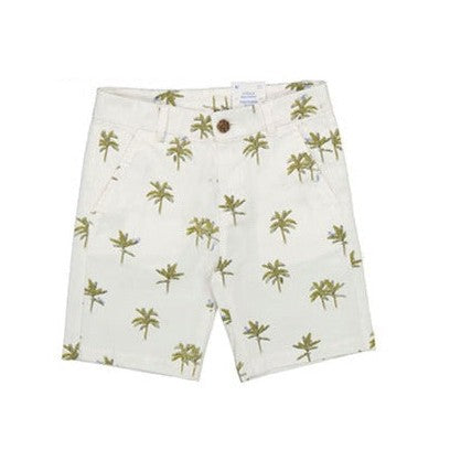 Palm Tree Shorts Off-White