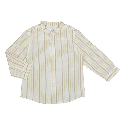 L/s linen shirt: Stripes