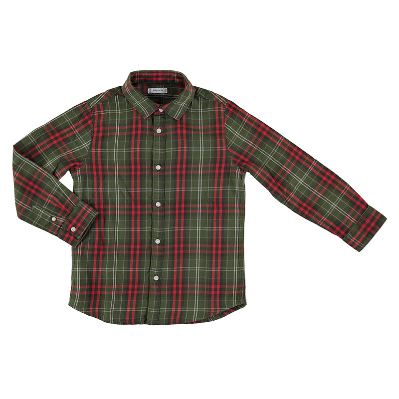 Forest/Red Plaid Button Down