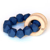 Abby Teething Rattle - Navy Blue