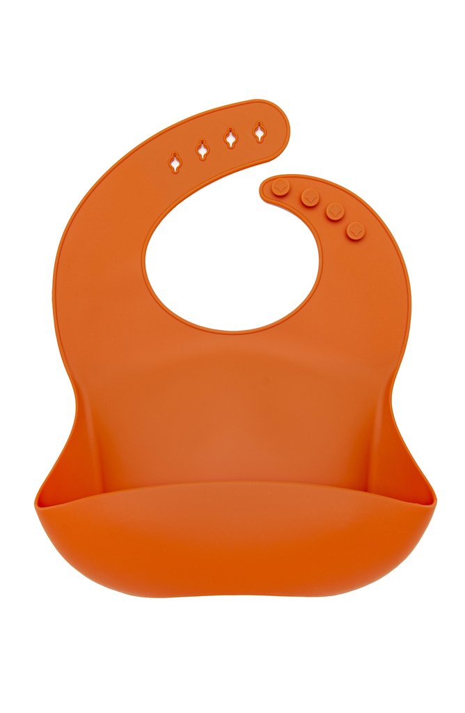 Silicone Bib - Burnt Orange