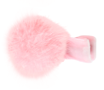 Mink Pom Pom Clip: Pink