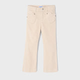Long flare trousers: Chickpea
