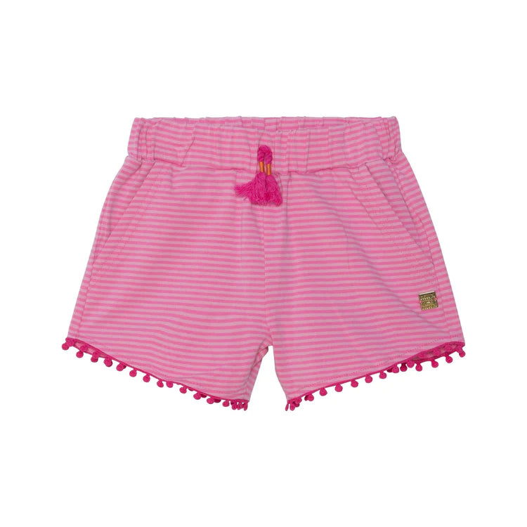 Striped Short With Pocket: Stripe Hibiscus