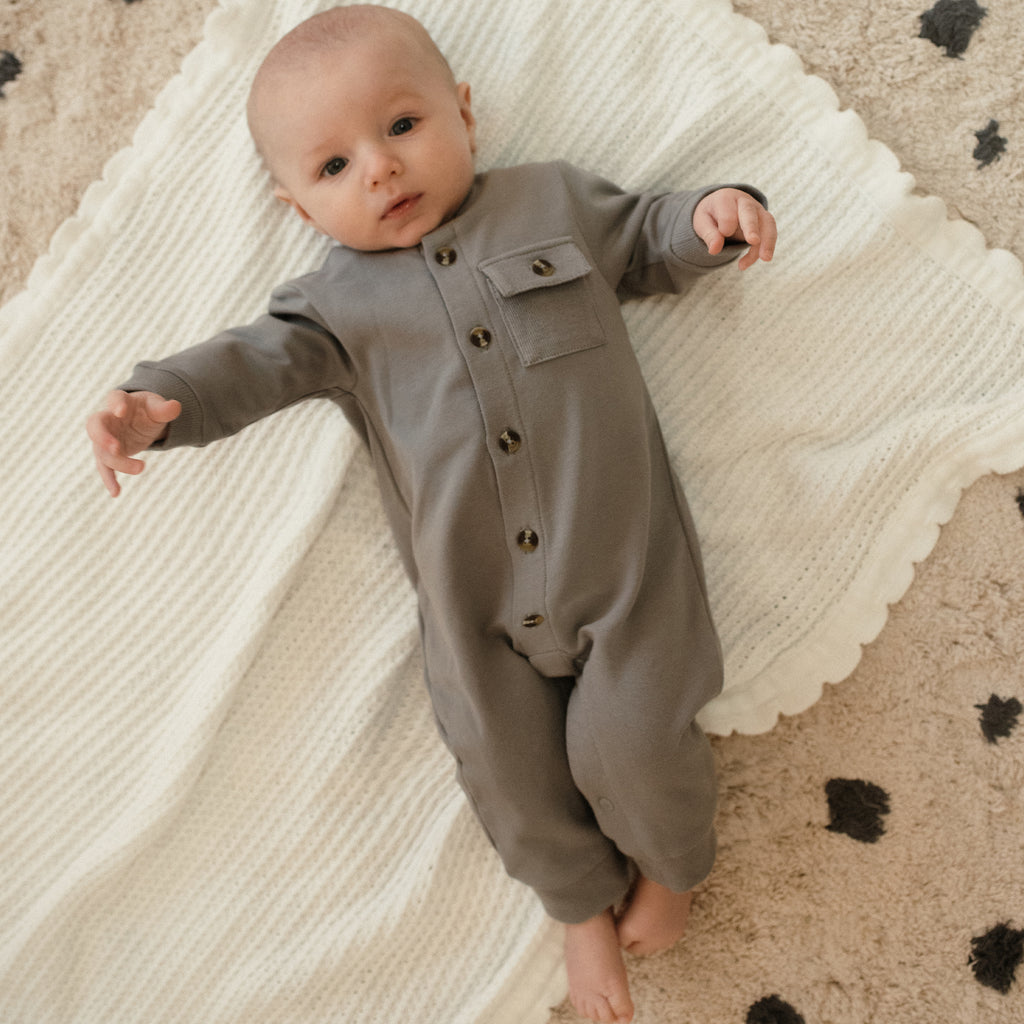 Long Sleeve Coverall: Grey