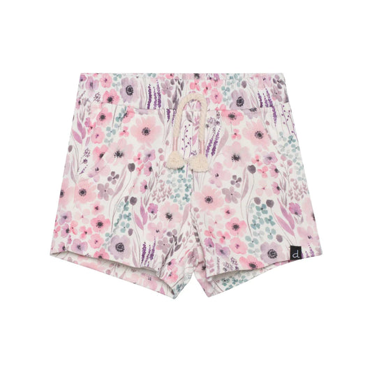 Printed Short with Pocket: AOP Watercolor Flowers