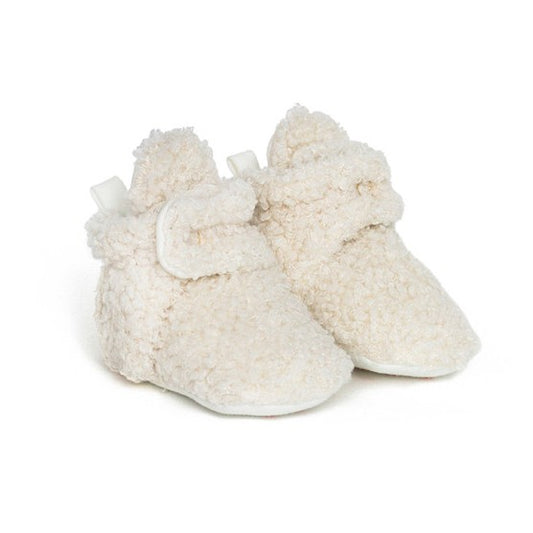 Sherpa Snap Booties: Ivory