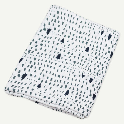 Dash & Tree Print Swaddle