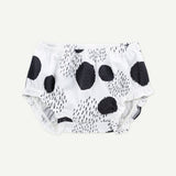 Girl Abstract Geo Dress Set: White