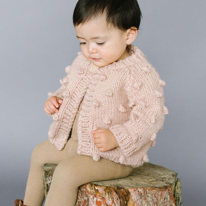 Popcorn Cardigan - Blush