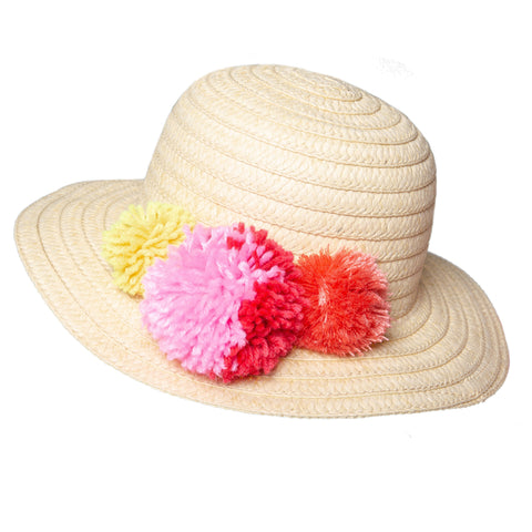 Pom Pom Sun Hat 3-6 Years