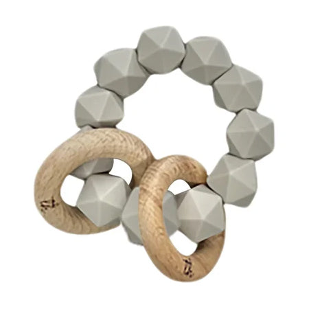 Abby Teething Rattle - Taupe