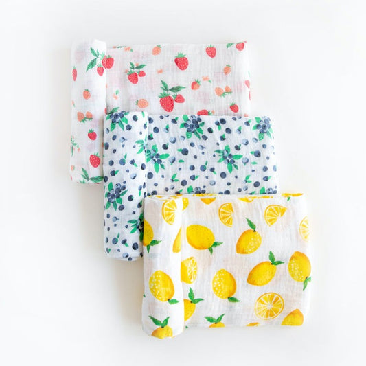 Berry Lemonade Muslin Swaddle Blanket Set