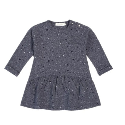 Blue-Grey "Blizzard" Ruffled Dress