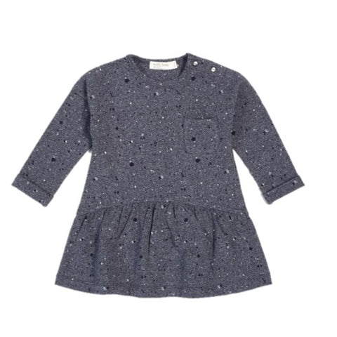 Blue-Grey "Blizzard" Ruffled Dress