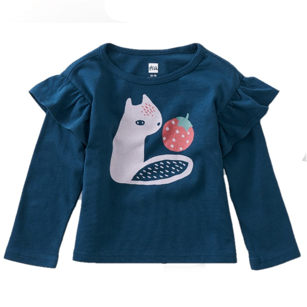 Ekorre Baby Ruffle Tee: Ink
