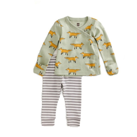 Wrap Top Baby Outfit: Fancy Foxes