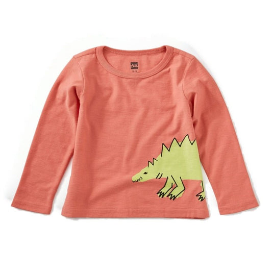 Super Stego Graphic Long Sleeve Tee: Faded Rose