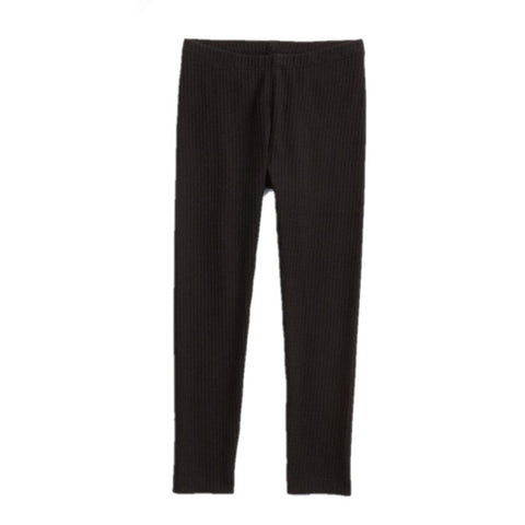Pointelle Leggings: Jet Black