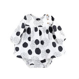 Girl Abstract Geo Dress Set: White