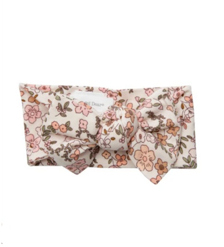 Vintage Calico Headband Pink