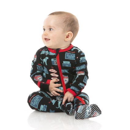 Midnight on The Road Zipper Footie