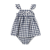 Check Dress: Navy
