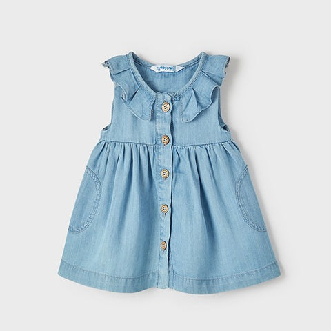 Button Front Denim Dress