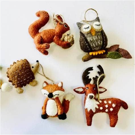 Forest Animal Ornament: Assorted