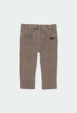 Fleece trousers check for baby boy: Print