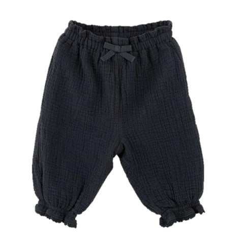 Girl Black Gauze Pant: Black
