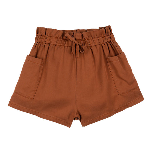 Sandstone Paperbag Waist Shorts